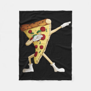 Cool Dabbing Pizza Funny Italian Pie Hip-hop Dance Fleece Blanket