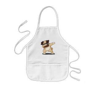 Cool Dabbing Pug with Sunglasses Kids Apron