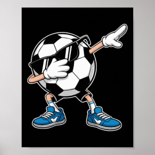 Cool Dabbing Soccer Ll With Shades And Stylish Kic Poster