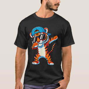 Cool Dabbing Tiger Apparel Cute Animal Men Girls B T-Shirt