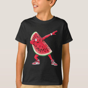 Cool Dabbing Watermelon Funny Fruit Dancing Athlet T-Shirt