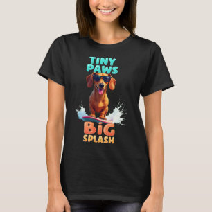 Cool Dachshund Surfing Dog For Men Women Girls Kid T-Shirt