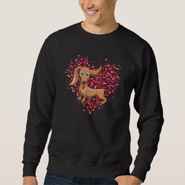 Cool Dachshund Valentine's Day Tee Dog  Funny (Front)