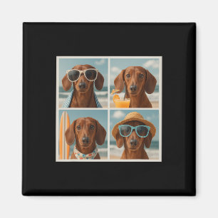 Cool Dachshunds Sungles Cute Dogs Vacation Beach S Magnet