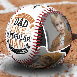 Cool Dad 4 Photo Collage Father Gift Baseball