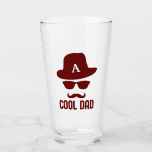Cool Dad Best DAD Ever cool dad with Monogram Hat Glass