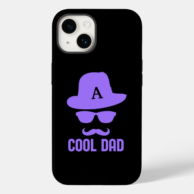 Cool Dad Best DAD Ever funny custom monogram hat Case-Mate iPhone Case (Back)