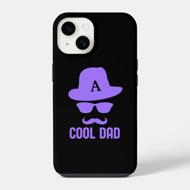 Cool Dad Best DAD Ever funny custom monogram hat iPhone Case (Back)