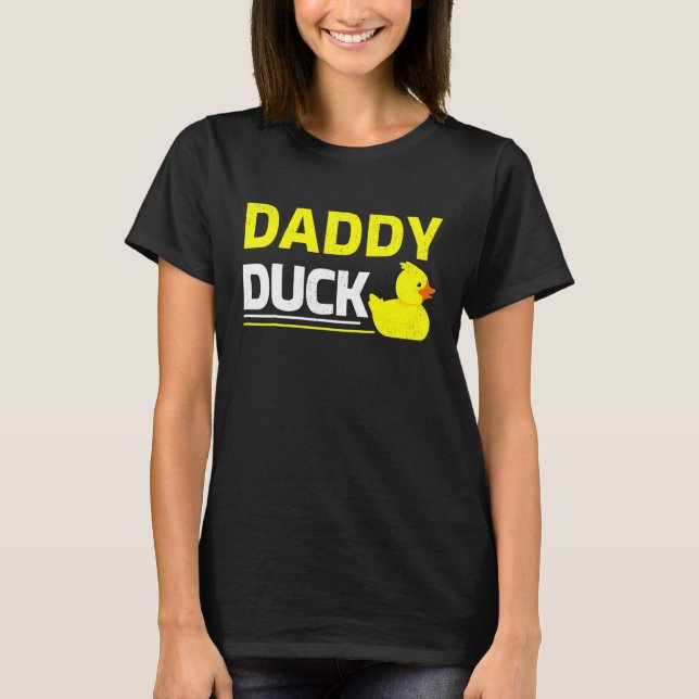 Cool Dad Daddy Duck Father's Day  Rubber Duckling T-Shirt (Front)