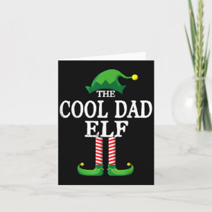 Cool Dad Elf Matching Family Group Christmas Party Card