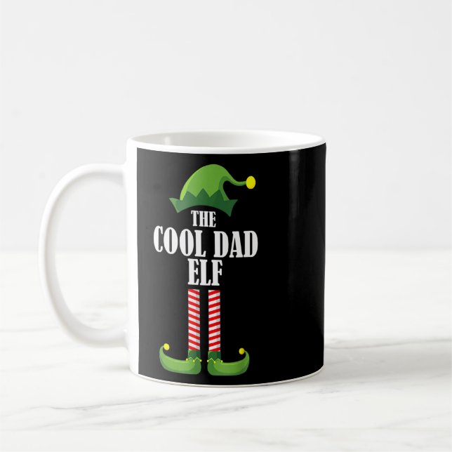 Cool Dad Elf Matching Family Group Christmas Party Coffee Mug (Left)