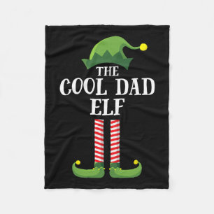 Cool Dad Elf Matching Family Group Christmas Party Fleece Blanket