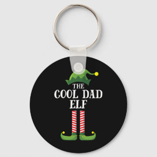 Cool Dad Elf Matching Family Group Christmas Party Key Ring