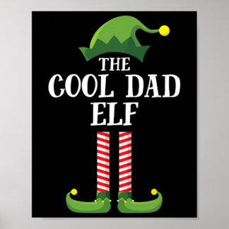Cool Dad Elf Matching Family Group Christmas Party Poster