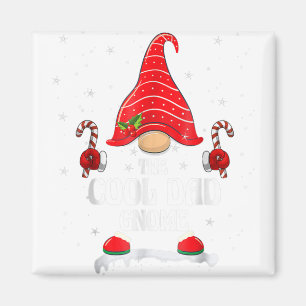Cool Dad Gnome Buffalo Plaid Matching Family Chris Magnet