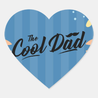 Cool dad happy father's day heart sticker