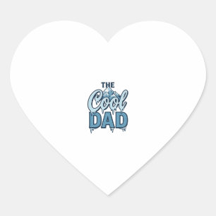 Cool Dad Mountain Vintage Graphic Design_1 Heart Sticker