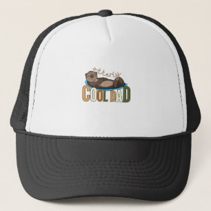 Cool Dad Otter Pun Jokes Father's Day Trucker Hat
