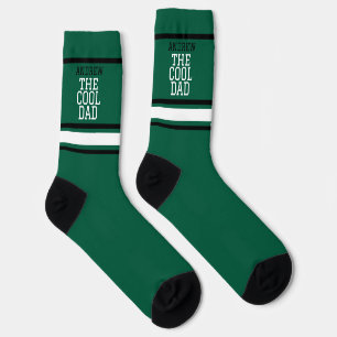 Cool Dad Personalised Green Socks