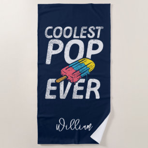 Cool Dad Summer Vacation Custom Beach Towel
