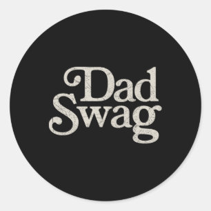 Cool Dad Swag Retro Fathers Day Classic Round Sticker