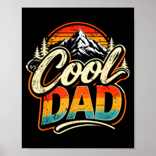 Cool dad vintage retro mountain fathers day poster