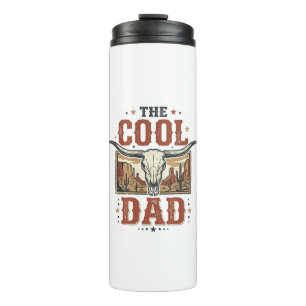 Cool Dad Western Longhorn Skull Vintage Shirt Desi Thermal Tumbler