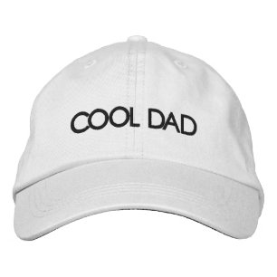 Cool Dad white black personalised custom modern Embroidered Hat