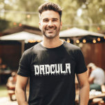 Cool DADCULA Drippy Script Fun Dad's Halloween T-Shirt<br><div class="desc">Embrace your inner cool DADCULA! 🎃 Customise this fun Halloween tee with your own twist. Get ready for spooky vampire style! Matching family shirts for Momster,  little boo etc available. 👻 #CoolDaddyTee #HalloweenFun #DadsCostume #Dadcula</div>