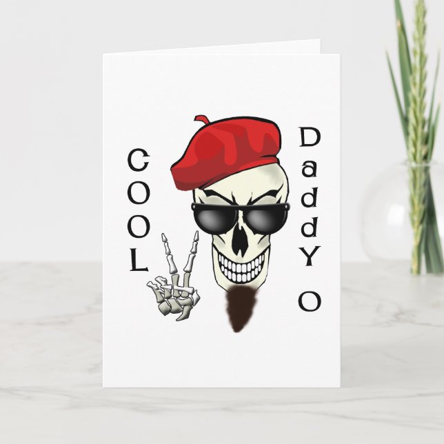 Cool Daddy - O Beatnik Skull Card (Front)