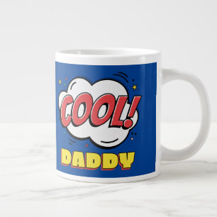 Cool daddy pop art style father's day large coffee mug