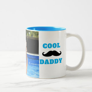 Cool Daddy Quote Father's day Photo Two-Tone Coffee Mug