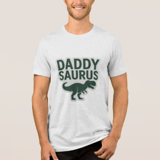 Coôl Daddysaurus Funny Father's Day Sticker Tri-Blend Shirt