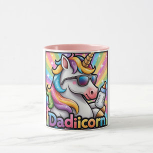 Cool Dadiicorn Baby Bottle Design Mug