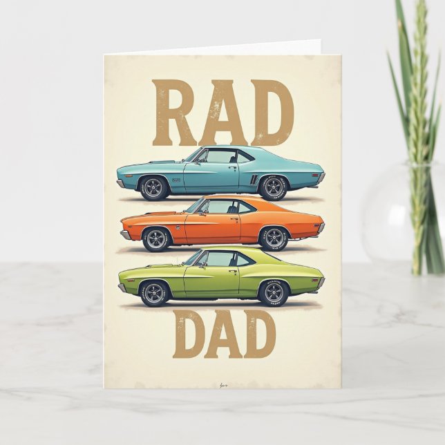 Cool Dads Classic Car Art Card (Front)