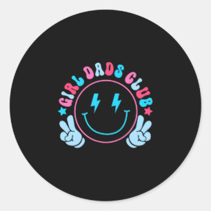Cool Dads Club Father's Day From Daughter Son Funn Classic Round Sticker