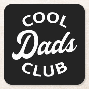 Cool Dads Club I Square Paper Coaster