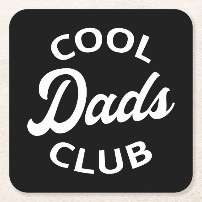 Cool Dads Club I Square Paper Coaster (Front)