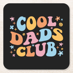 Cool Dads Club III Square Paper Coaster