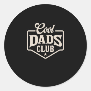 Cool Dads Club Retro Groovy Funny Dad Fathers Day Classic Round Sticker