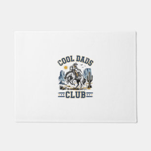 Cool Dads Club Vintage Cowboy Western Shirt Design Doormat