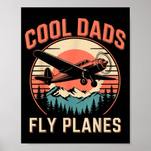 Cool Dads Fly Planes Funny Lot Dad Father's Day Av Poster