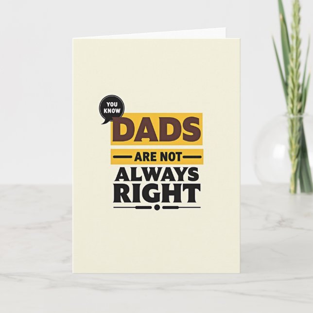 Cool Dads Typography Card (Front)
