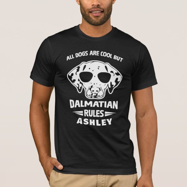 Cool Dalmatian Rule Dog T-Shirt (Front)