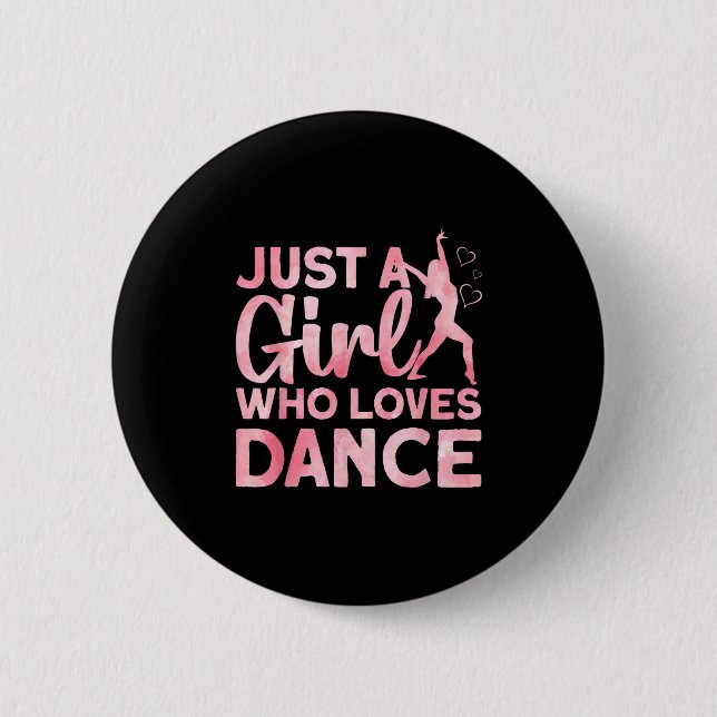 Cool Dance Art For Girls Women Dancing Lover Lyric 6 Cm Round Badge (Front)