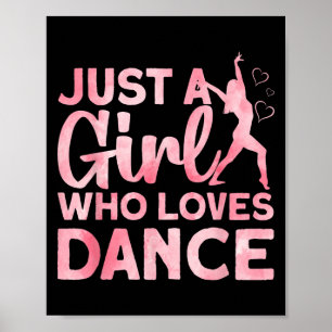 Cool Dance Art For Girls Women Dancing Lover Lyric Poster