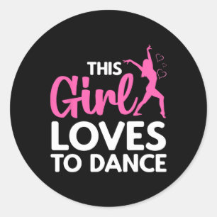 Cool Dance For Women Girls Hip Hop Dancing Breakda Classic Round Sticker