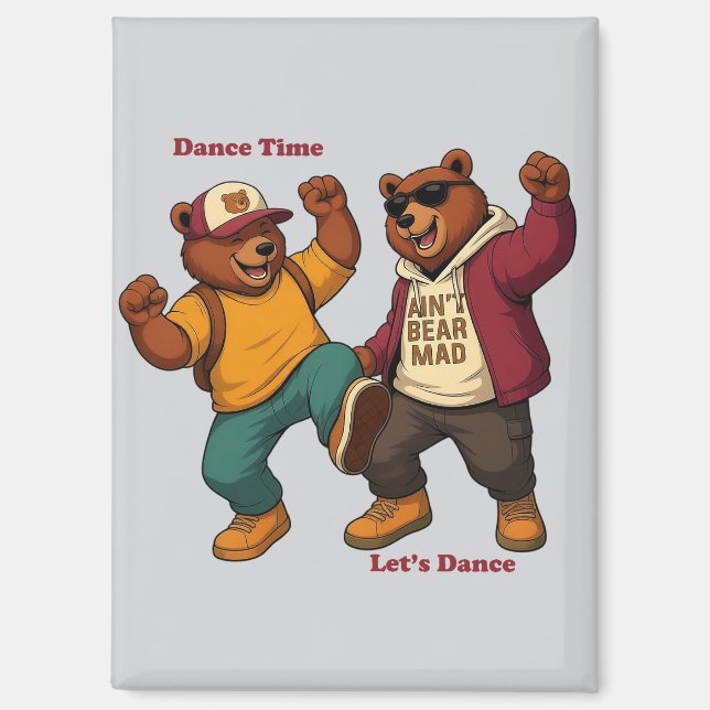 Cool Dancing Bears Magnet (Front)