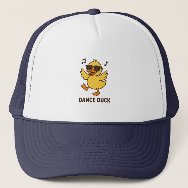 Cool Dancing Duck Trucker Hat (Front)