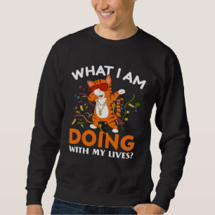 Cool Dancing Gangster Cute Cat Animal Kitty Cats Sweatshirt